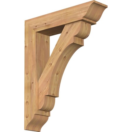 Olympic Traditional Smooth Bracket W/ Offset Brace, Western Red Cedar, 7 1/2W X 32D X 40H